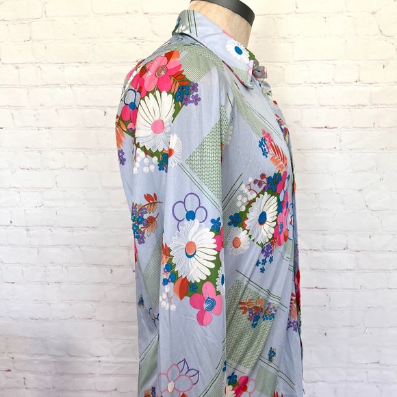 70's Givenchy by chesa - Funky Floral Print - Size Large - Picture 10 of 12